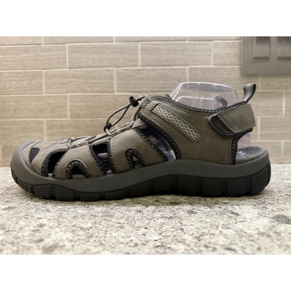 Lands' End Men's Gray Closed Toe Fisherman Outdoor/Water Sandals Size 11D